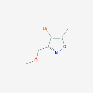 molecular formula C6H8BrNO2 B2505486 4-bromo-3-(methoxymethyl)-5-methyl-1,2-oxazole CAS No. 1000894-06-3