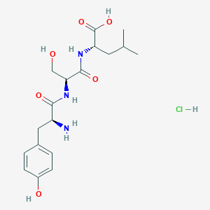 molecular formula C18H28ClN3O6 B2505532 Tyroserleutide hydrochloride 
