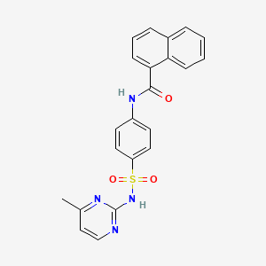 molecular formula C22H18N4O3S B2505559 N-(4-(N-(4-methylpyrimidin-2-yl)sulfamoyl)phenyl)-1-naphthamide CAS No. 476274-65-4