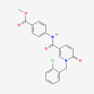 molecular formula C21H17ClN2O4 B2505584 methyl 4-{1-[(2-chlorophenyl)methyl]-6-oxo-1,6-dihydropyridine-3-amido}benzoate CAS No. 946279-07-8
