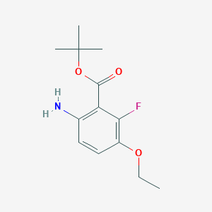 molecular formula C13H18FNO3 B2505596 Tert-butyl 6-amino-3-ethoxy-2-fluorobenzoate CAS No. 2248362-88-9