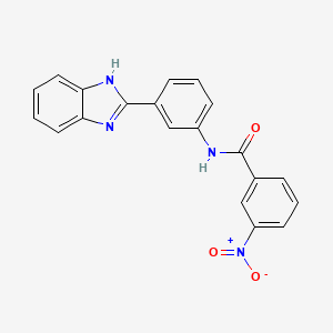 molecular formula C20H14N4O3 B2505633 N-[3-(1H-1,3-benzodiazol-2-yl)phenyl]-3-nitrobenzamide CAS No. 477492-98-1
