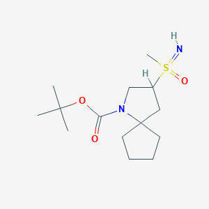 molecular formula C14H26N2O3S B2505637 Tert-butyl 3-(methylsulfonimidoyl)-1-azaspiro[4.4]nonane-1-carboxylate CAS No. 2445785-52-2