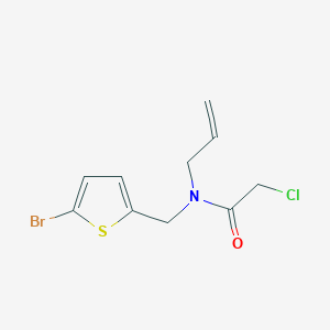 molecular formula C10H11BrClNOS B2505661 N-[(5-bromothiophen-2-yl)methyl]-2-chloro-N-(prop-2-en-1-yl)acetamide CAS No. 923223-48-7
