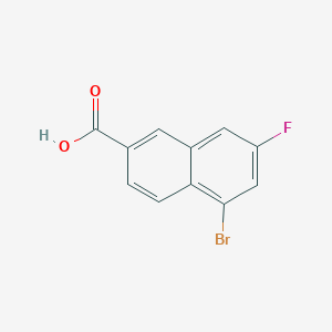 molecular formula C11H6BrFO2 B2505716 5-Bromo-7-fluoro-2-naphthoic acid CAS No. 1823844-17-2