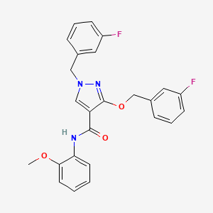 1-(3-fluorobenzyl)-3-((3-fluorobenzyl)oxy)-N-(2-methoxyphenyl)-1H-pyrazole-4-carboxamide