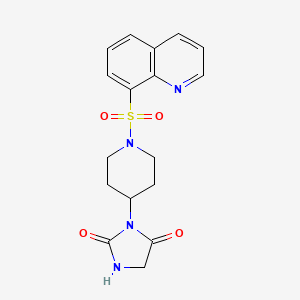 3-(1-(Quinolin-8-ylsulfonyl)piperidin-4-yl)imidazolidine-2,4-dione