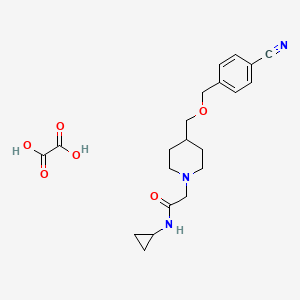 2-(4-(((4-cyanobenzyl)oxy)methyl)piperidin-1-yl)-N-cyclopropylacetamide oxalate