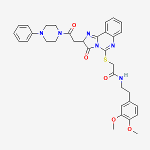 N-[2-(3,4-dimethoxyphenyl)ethyl]-2-({3-oxo-2-[2-oxo-2-(4-phenylpiperazin-1-yl)ethyl]-2H,3H-imidazo[1,2-c]quinazolin-5-yl}sulfanyl)acetamide
