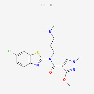 N-(6-chlorobenzo[d]thiazol-2-yl)-N-(3-(dimethylamino)propyl)-3-methoxy-1-methyl-1H-pyrazole-4-carboxamide hydrochloride