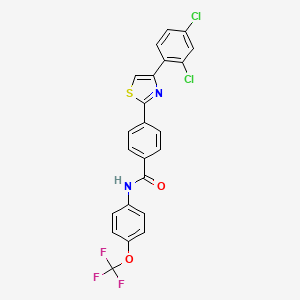 4-[4-(2,4-dichlorophenyl)-1,3-thiazol-2-yl]-N-[4-(trifluoromethoxy)phenyl]benzamide