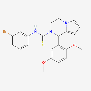 molecular formula C22H22BrN3O2S B2505736 N-(3-bromophenyl)-1-(2,5-dimethoxyphenyl)-1H,2H,3H,4H-pyrrolo[1,2-a]pyrazine-2-carbothioamide CAS No. 393831-21-5