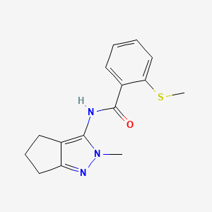 N-(2-methyl-2,4,5,6-tetrahydrocyclopenta[c]pyrazol-3-yl)-2-(methylthio)benzamide