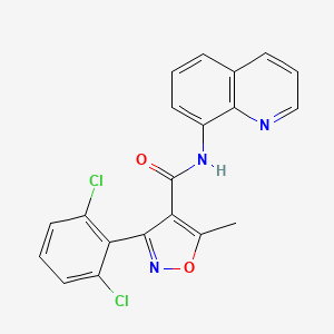 3-(2,6-dichlorophenyl)-5-methyl-N-quinolin-8-yl-1,2-oxazole-4-carboxamide