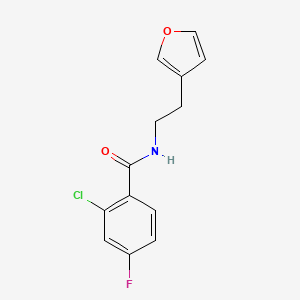 2-chloro-4-fluoro-N-(2-(furan-3-yl)ethyl)benzamide