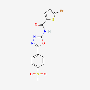 5-bromo-N-(5-(4-(methylsulfonyl)phenyl)-1,3,4-oxadiazol-2-yl)thiophene-2-carboxamide