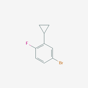 molecular formula C9H8BrF B2505773 4-Bromo-2-cyclopropyl-1-fluorobenzene CAS No. 1345035-29-1