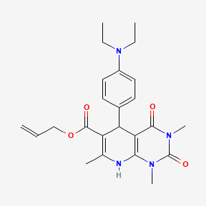 molecular formula C24H30N4O4 B2505794 prop-2-en-1-yl 5-[4-(diethylamino)phenyl]-1,3,7-trimethyl-2,4-dioxo-1H,2H,3H,4H,5H,8H-pyrido[2,3-d]pyrimidine-6-carboxylate CAS No. 622363-06-8