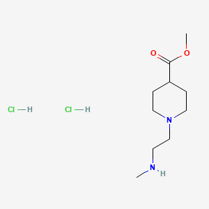 molecular formula C10H22Cl2N2O2 B2505809 Methyl 1-[2-(methylamino)ethyl]piperidine-4-carboxylate dihydrochloride CAS No. 1787942-11-3