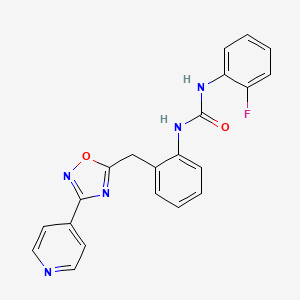 1-(2-Fluorophenyl)-3-(2-((3-(pyridin-4-yl)-1,2,4-oxadiazol-5-yl)methyl)phenyl)urea