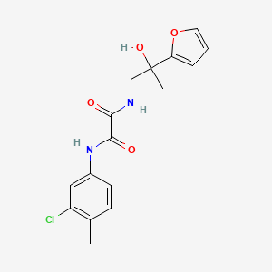 molecular formula C16H17ClN2O4 B2505823 N1-(3-chloro-4-methylphenyl)-N2-(2-(furan-2-yl)-2-hydroxypropyl)oxalamide CAS No. 1396791-37-9