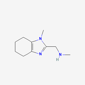 molecular formula C10H17N3 B2505850 methyl[(1-methyl-4,5,6,7-tetrahydro-1H-1,3-benzodiazol-2-yl)methyl]amine CAS No. 1510435-26-3