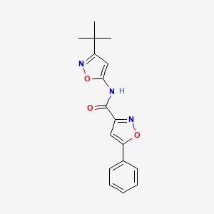 molecular formula C17H17N3O3 B2505889 N-(3-tert-butyl-1,2-oxazol-5-yl)-5-phenyl-1,2-oxazole-3-carboxamide CAS No. 1207026-87-6