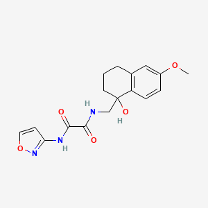 molecular formula C17H19N3O5 B2505913 N'-[(1-hydroxy-6-methoxy-1,2,3,4-tetrahydronaphthalen-1-yl)methyl]-N-(1,2-oxazol-3-yl)ethanediamide CAS No. 2034601-37-9
