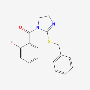 (2-(benzylthio)-4,5-dihydro-1H-imidazol-1-yl)(2-fluorophenyl)methanone