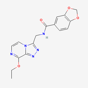 N-((8-ethoxy-[1,2,4]triazolo[4,3-a]pyrazin-3-yl)methyl)benzo[d][1,3]dioxole-5-carboxamide