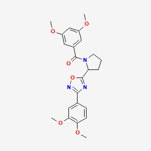 5-[1-(3,5-Dimethoxybenzoyl)pyrrolidin-2-yl]-3-(3,4-dimethoxyphenyl)-1,2,4-oxadiazole