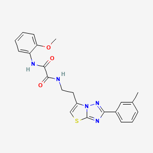 N1-(2-methoxyphenyl)-N2-(2-(2-(m-tolyl)thiazolo[3,2-b][1,2,4]triazol-6-yl)ethyl)oxalamide