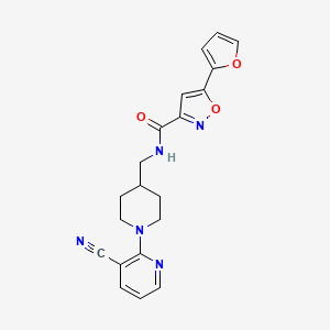 N-((1-(3-cyanopyridin-2-yl)piperidin-4-yl)methyl)-5-(furan-2-yl)isoxazole-3-carboxamide