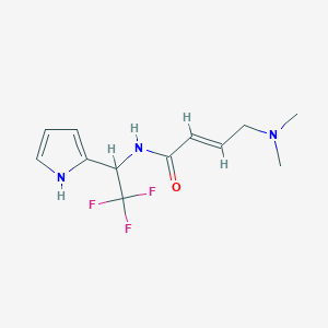 (E)-4-(Dimethylamino)-N-[2,2,2-trifluoro-1-(1H-pyrrol-2-yl)ethyl]but-2-enamide