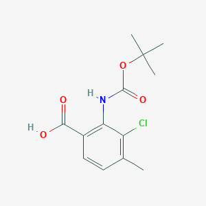 3-Chloro-4-methyl-2-[(2-methylpropan-2-yl)oxycarbonylamino]benzoic acid