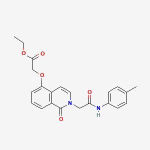Ethyl 2-[2-[2-(4-methylanilino)-2-oxoethyl]-1-oxoisoquinolin-5-yl]oxyacetate