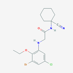 2-[(3-bromo-5-chloro-2-ethoxyphenyl)amino]-N-(1-cyanocyclohexyl)acetamide