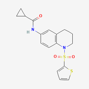 N-(1-thiophen-2-ylsulfonyl-3,4-dihydro-2H-quinolin-6-yl)cyclopropanecarboxamide
