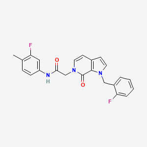 molecular formula C23H19F2N3O2 B2505960 N-(3-fluoro-4-methylphenyl)-2-{1-[(2-fluorophenyl)methyl]-7-oxo-1H,6H,7H-pyrrolo[2,3-c]pyridin-6-yl}acetamide CAS No. 1286713-60-7