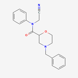 4-benzyl-N-(cyanomethyl)-N-phenylmorpholine-2-carboxamide