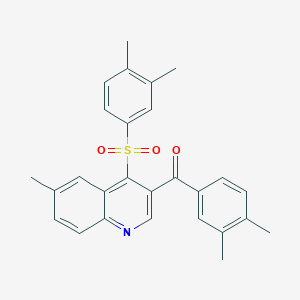 (3,4-Dimethylphenyl)(4-((3,4-dimethylphenyl)sulfonyl)-6-methylquinolin-3-yl)methanone