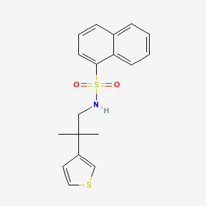 N-(2-methyl-2-(thiophen-3-yl)propyl)naphthalene-1-sulfonamide