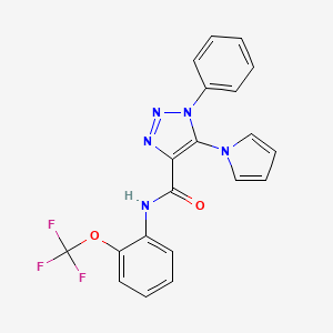 1-phenyl-5-(1H-pyrrol-1-yl)-N-(2-(trifluoromethoxy)phenyl)-1H-1,2,3-triazole-4-carboxamide