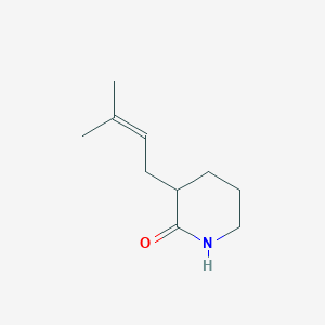 molecular formula C10H17NO B2506005 3-(3-methylbut-2-en-1-yl)piperidin-2-one CAS No. 1565564-05-7