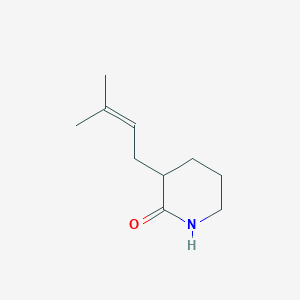 3-(3-Methylbut-2-enyl)piperidin-2-one
