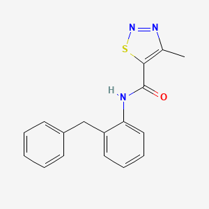 molecular formula C17H15N3OS B2506008 N-(2-benzylphenyl)-4-methyl-1,2,3-thiadiazole-5-carboxamide CAS No. 881443-99-8
