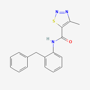 molecular formula C17H15N3OS B2506008 N-(2-苄基苯基)-4-甲基噻二唑-5-甲酰胺 CAS No. 881443-99-8
