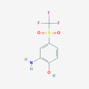 molecular formula C7H6F3NO3S B2506009 2-Amino-4-(trifluoromethylsulfonyl)phenol CAS No. 69245-43-8