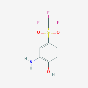 2-Amino-4-(trifluoromethylsulfonyl)phenol