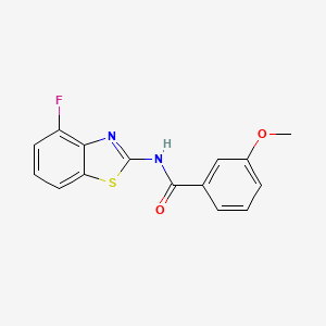 molecular formula C15H11FN2O2S B2506010 N-(4-fluoro-1,3-benzothiazol-2-yl)-3-methoxybenzamide CAS No. 906785-37-3